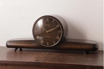 アンティーク雑貨　昭和中期　AICHI(愛知時計電機)　ゼンマイ式　30DAY　置時計(振り子時計)(1)