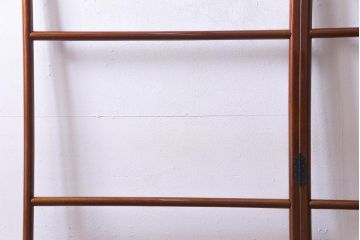 アンティーク雑貨　古民具　輪島塗　山本幸三郎作　梨地　蔦の葉モチーフが描かれた衣桁(ハンガーラック、着物掛け)