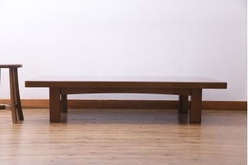 中古　山本幸三郎作　輪島塗　梨地蒔絵　草花の図　日本風情漂う上品な座卓(ローテーブル)