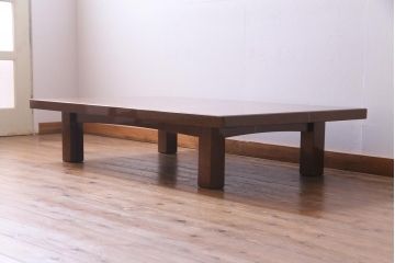 中古　山本幸三郎作　輪島塗　梨地蒔絵　草花の図　日本風情漂う上品な座卓(ローテーブル)