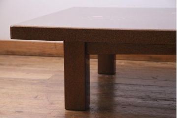 中古　山本幸三郎作　輪島塗　梨地蒔絵　草花の図　日本風情漂う上品な座卓(ローテーブル)