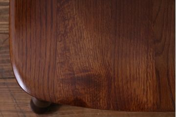 ヴィンテージ家具　国産ビンテージ　ナラ材　座面低め　男前な雰囲気漂うスモーカーズボウ(板座チェア、椅子、ダイニングチェア)