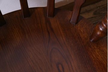 ヴィンテージ家具　国産ビンテージ　ナラ材　座面低め　男前な雰囲気漂うスモーカーズボウ(板座チェア、椅子、ダイニングチェア)