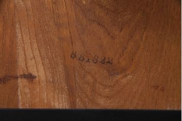 ヴィンテージ家具　国産ビンテージ　ナラ材　座面低め　男前な雰囲気漂うスモーカーズボウ(板座チェア、椅子、ダイニングチェア)(2)