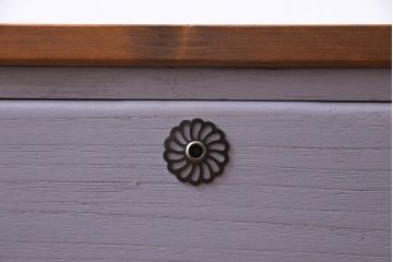 ペイント家具　箪笥をフレンチ風にアレンジしたリメイクローボード(リビングボード)