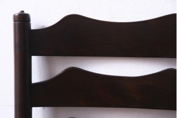 ビンテージ　松本民芸家具　#23型　ラッシ座面　山並みの背貫が素敵なラダーバックチェア(椅子)(定価約17.2万円)(2)