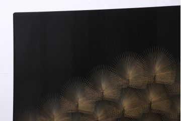 中古　輪島塗　鶴岑作　松の蒔絵が繊細で美しい衝立(パーテーション)(定価約200万円)