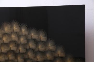 中古　輪島塗　鶴岑作　松の蒔絵が繊細で美しい衝立(パーテーション)(定価約200万円)