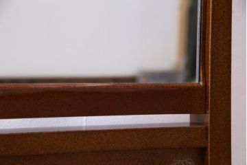 アンティーク雑貨　中古　山本幸三郎作　輪島塗　梨地蔦蒔絵　上品な高級感漂う姿見(鏡、ミラー)