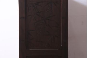 中古　伝統工芸軽井沢彫り　竹の彫りが珍しい上品な趣きのチェスト(衣装箪笥、洋服タンス)