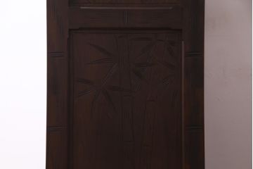 中古　伝統工芸軽井沢彫り　竹の彫りが珍しい上品な趣きのチェスト(衣装箪笥、洋服タンス)