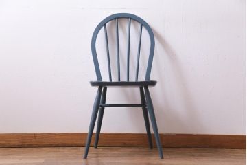 ペイント家具　イギリスビンテージ　ERCOL(アーコール)　シックな色合いのフープバックチェア(椅子、ダイニングチェア、ヴィンテージ)