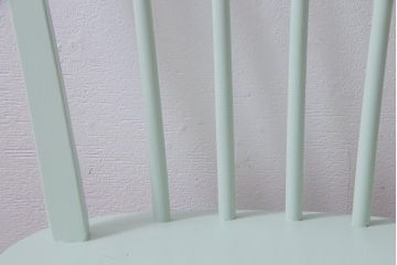 ペイント家具　イギリスビンテージ　ERCOL(アーコール)　ミントグリーンのフープバックチェア(椅子、ダイニングチェア)