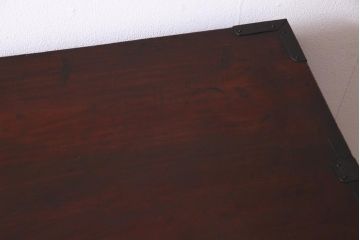 アンティーク家具　和製アンティーク　前面ケヤキ材　立体的な意匠が目を引く仙台箪笥(野郎箪笥、衣装箪笥、和タンス、引き出し)