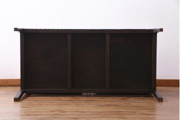 ラフジュ工房オリジナル　大正ロマン　深いブルーがおしゃれな2人掛けソファ(ダイニングソファ、ラブソファ)