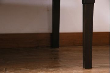 ラフジュ工房オリジナル　大正ロマン　深いブルーがおしゃれな2人掛けソファ(ダイニングソファ、ラブソファ)