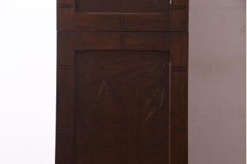 中古　伝統工芸　軽井沢彫り　衣装盆付き・棚板リメイク　竹の図柄が凛々しいチェスト(和タンス)