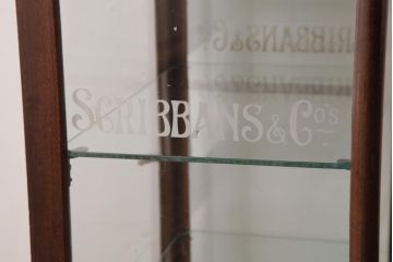 レトロ家具　イギリスアンティーク　マホガニー材　卓上　レトロな佇まいがお洒落なガラスケース(ショーケース、陳列棚)