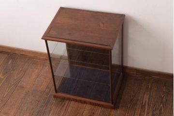 アンティーク家具　イギリスアンティーク　J.S.FRY&SONS.社　激レア　味わい深い風合いがお洒落な卓上ショーケース(陳列棚、ガラスケース)