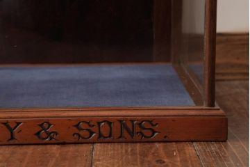 アンティーク家具　イギリスアンティーク　J.S.FRY&SONS.社　激レア　味わい深い風合いがお洒落な卓上ショーケース(陳列棚、ガラスケース)