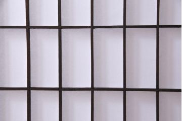 和製アンティーク　古い木の味わいが魅力的な障子戸付き衝立(パーテーション、つい立て、仕切り)