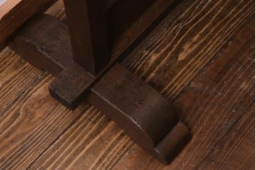 和製アンティーク　古い木の味わいが魅力的な障子戸付き衝立(パーテーション、つい立て、仕切り)