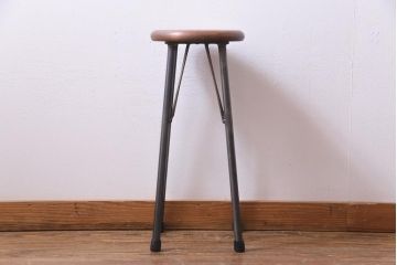 ラフジュ工房オリジナル　シンプルで馴染みやすいハイスツール(椅子)(2)