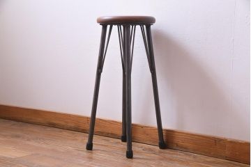 ラフジュ工房オリジナル　シンプルで馴染みやすいハイスツール(椅子)(3)