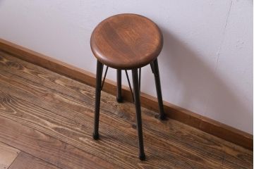 ラフジュ工房オリジナル　シンプルで馴染みやすいハイスツール(椅子)