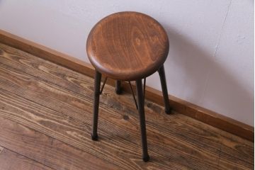 ラフジュ工房オリジナル　ユニセックスな雰囲気が魅力のハイスツール(椅子)(1)
