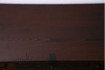 アンティーク家具　和製アンティーク　前面ケヤキ材　木地呂塗り　重厚な佇まいが貫禄漂う仙台箪笥(野郎箪笥、衣装箪笥、引き出し)