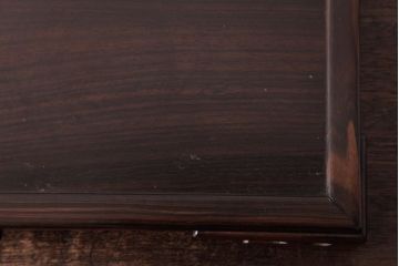 アンティーク雑貨　和製アンティーク　縞黒檀材　縞模様の杢目が美しい花台(盆栽卓、飾り台)