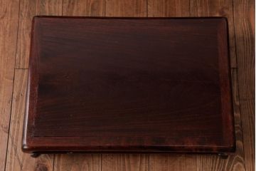 アンティーク雑貨　和製アンティーク　カリン(花梨)材　情緒あふれる木味が魅力的な花台(盆栽卓、飾り台)
