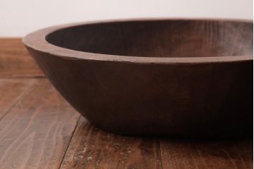 アンティーク雑貨　和製アンティーク　深みのある木味が素敵なこね鉢(ディスプレイ雑貨)