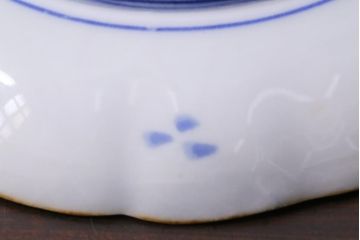 古民具・骨董　明治期　紅葉に鹿　7寸染付皿(和食器)2枚セット