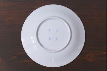 古民具・骨董　江戸期　古伊万里　山水図の中皿(和食器)3枚セット