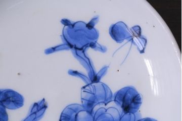 江戸期　伊万里　染付　濃淡による風合いが美しい3.6寸小皿2枚セット(和食器)