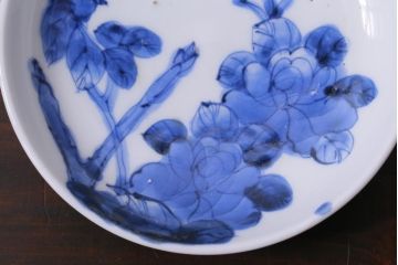 江戸期　伊万里　染付　濃淡による風合いが美しい3.6寸小皿2枚セット(和食器)