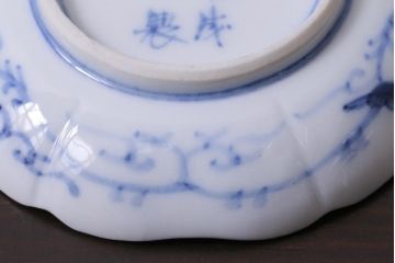 和製アンティーク　古伊万里　大明成化年製　色絵染付小皿2枚セット(和食器)