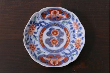 和製アンティーク　古伊万里　大明成化年製　色絵染付小皿3枚セット(和食器)
