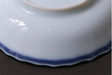 骨董　江戸期　古伊万里　船の図　染付　3.3寸小皿2枚セット(和食器)