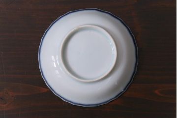 骨董　江戸期　古伊万里　船の図　染付　3.3寸小皿3枚セット(和食器)