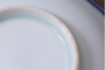 骨董　江戸期　古伊万里　船の図　染付　3.3寸小皿3枚セット(和食器)