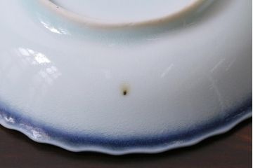 骨董　江戸期　古伊万里　船の図　染付　3.3寸小皿3枚セット(和食器)
