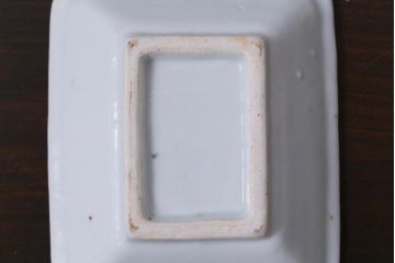 江戸期　梅の図　和の空間を彩るアンティークの染付小皿3枚セット(角皿、和食器)(1)