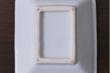 江戸期　梅の図　和の空間を彩るアンティークの染付小皿3枚セット(角皿、和食器)(2)