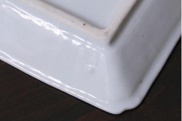 江戸期　梅の図　和の空間を彩るアンティークの染付小皿3枚セット(角皿、和食器)(2)