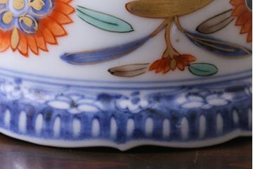 和製アンティーク　江戸期　草花文　色彩鮮やかな色絵の向付(そば猪口、和食器)(2)