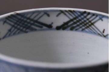 江戸後期　四弁花文　幾何学模様がおしゃれなそば猪口(蕎麦猪口、和食器)(2)