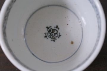 江戸後期　桜文(さくら文) 味のある色合いのそば猪口(蕎麦猪口、和食器)